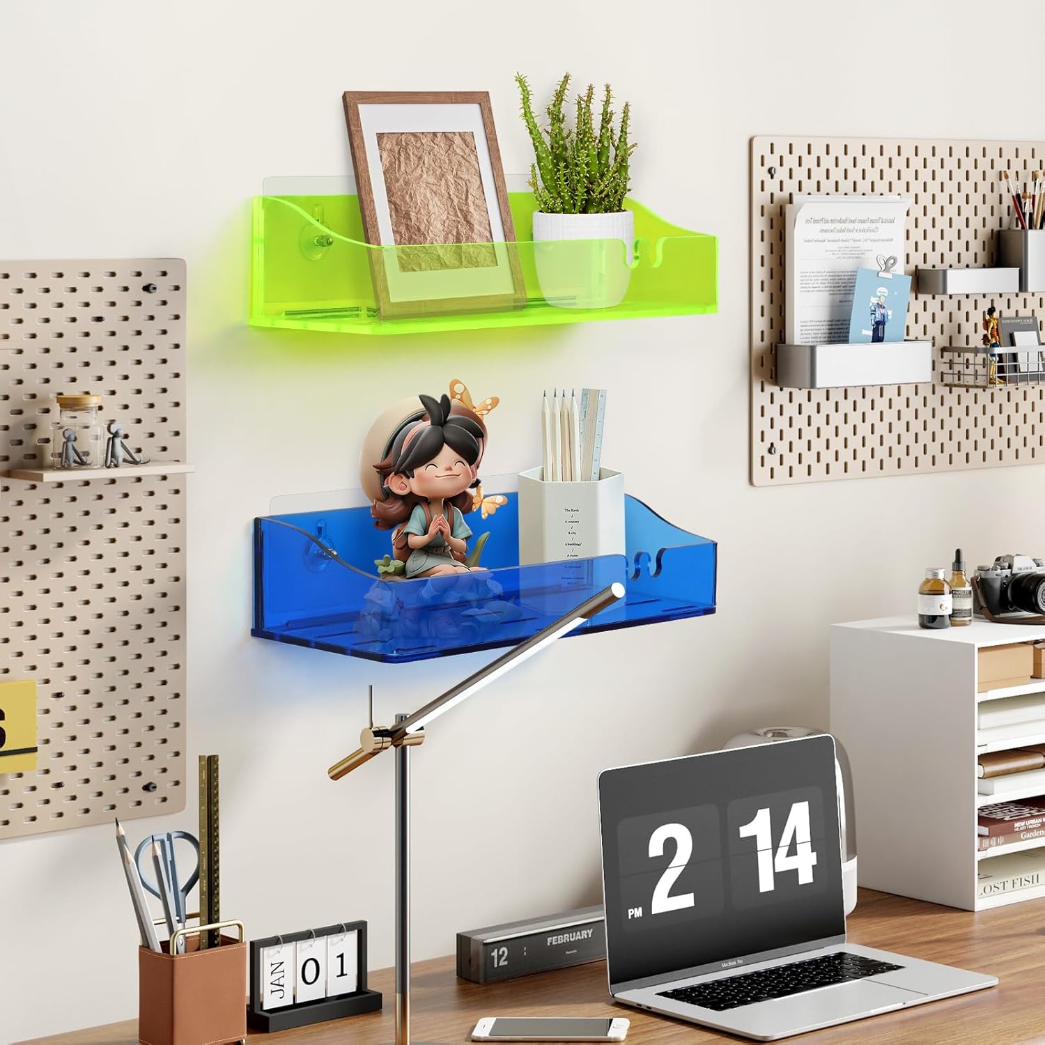 Blind Box 3-Piece Acrylic Shower Shelves