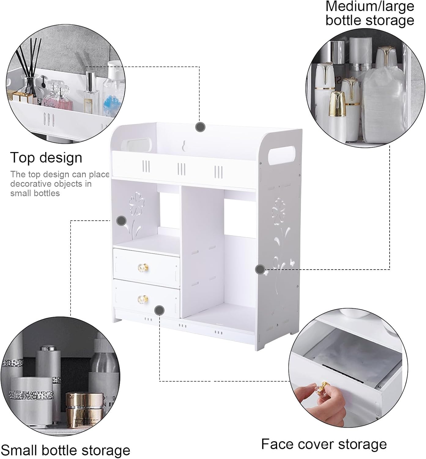 Bathroom Medicine Cabinet with 2 Doors and Adjustable Shelf