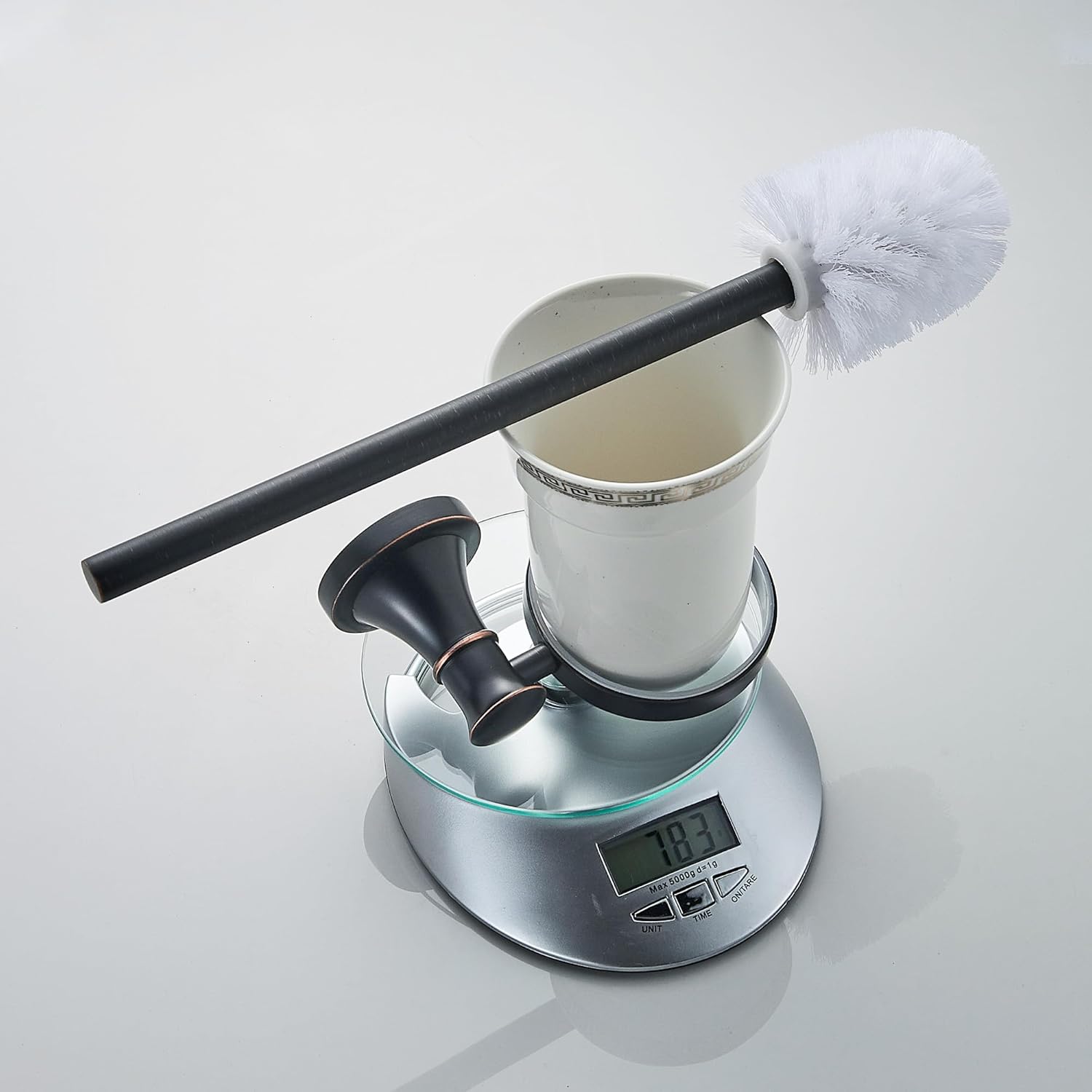 Black Oil Rubble Bronze Bathroom Toilet Brush Set