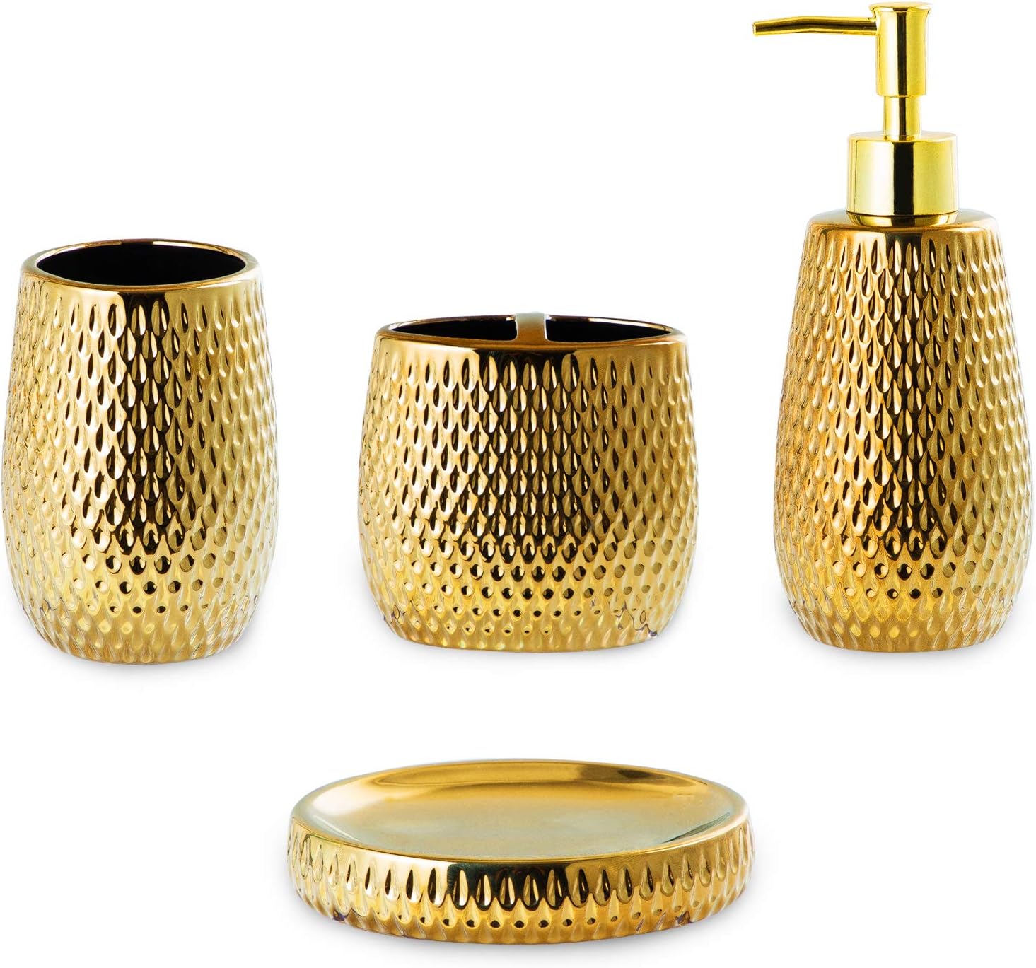 Luxury Gold-Ceramic Bathroom Accessory Set for Your Home