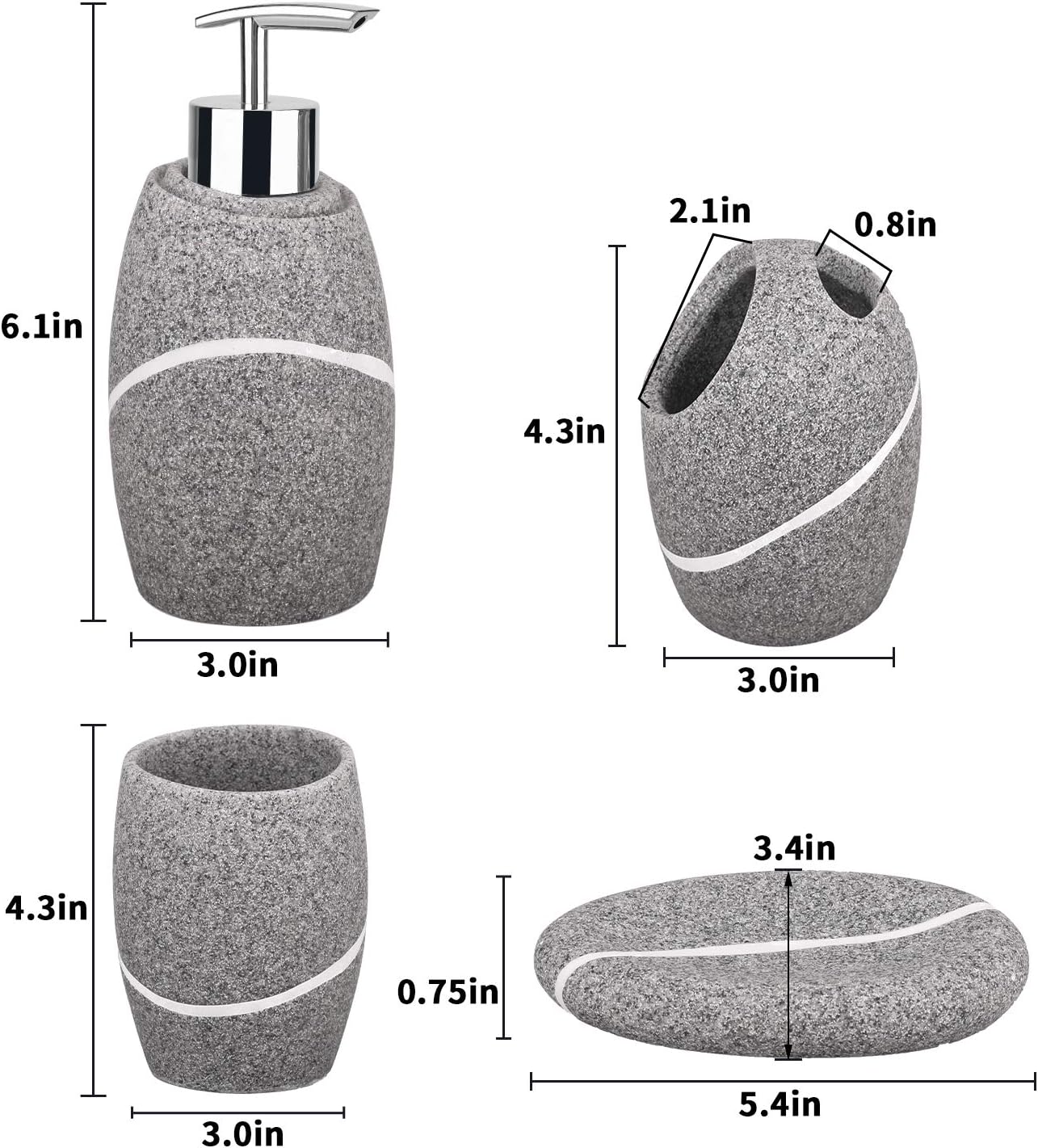 4-Piece Modern Bathroom Set