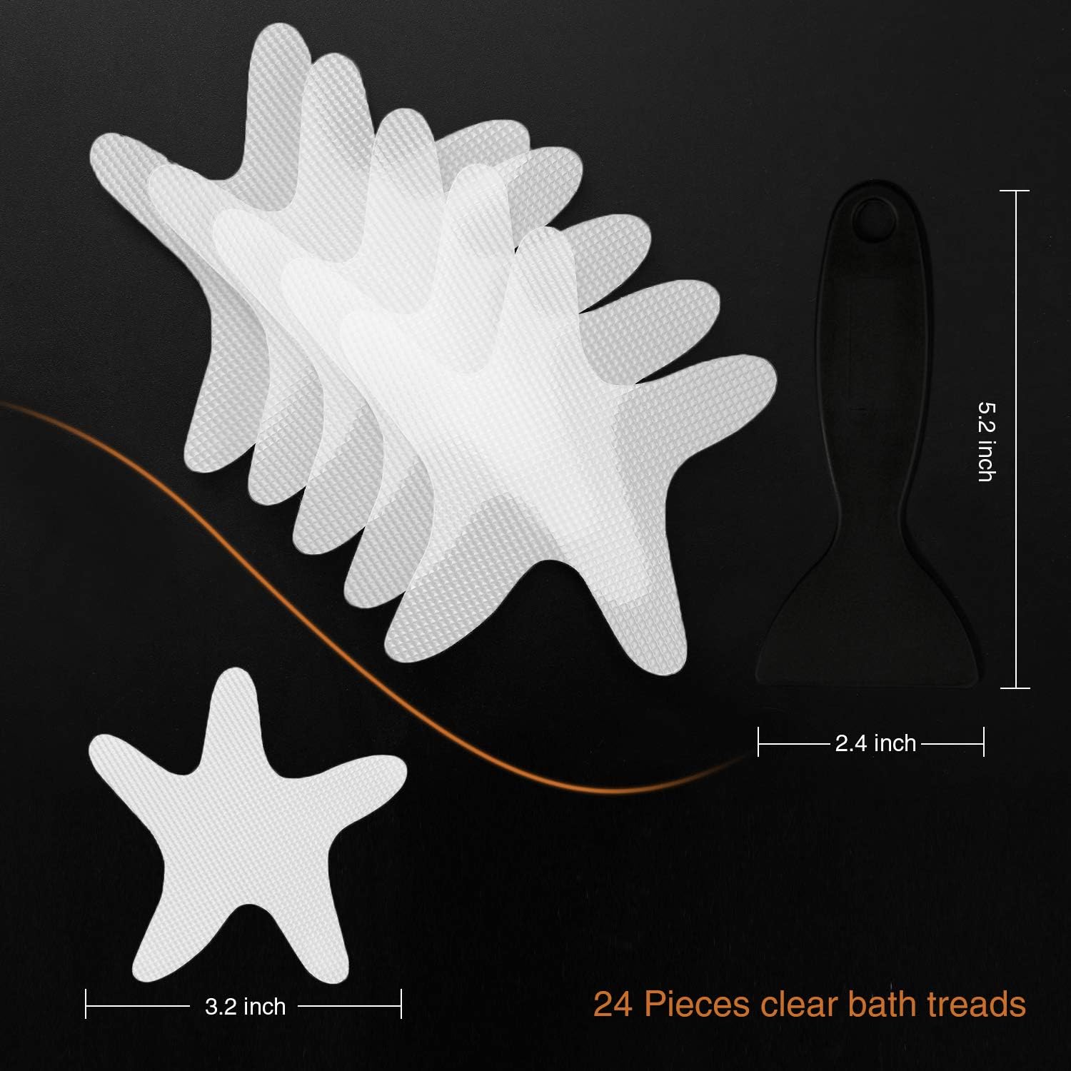 Anti-Slip bathtub Stickers - 24pcs White