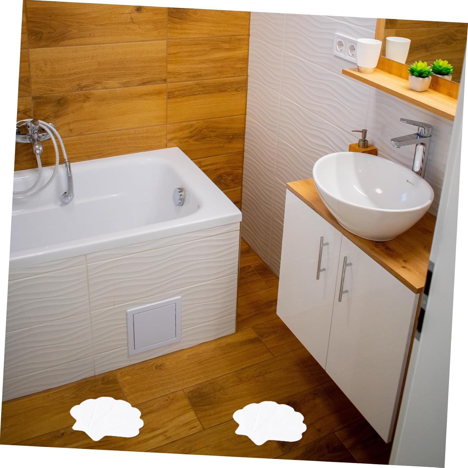 12-Piece Sea Shell Shaped Non-Slip Bathroom Stickers for Safety