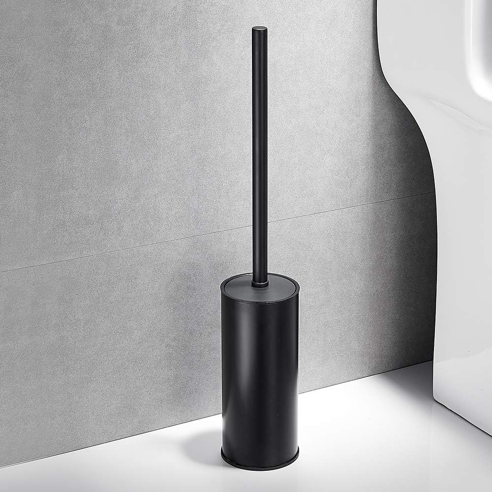 Freestanding Toilet Brush Holder 304 Stainless Steel Matte Black