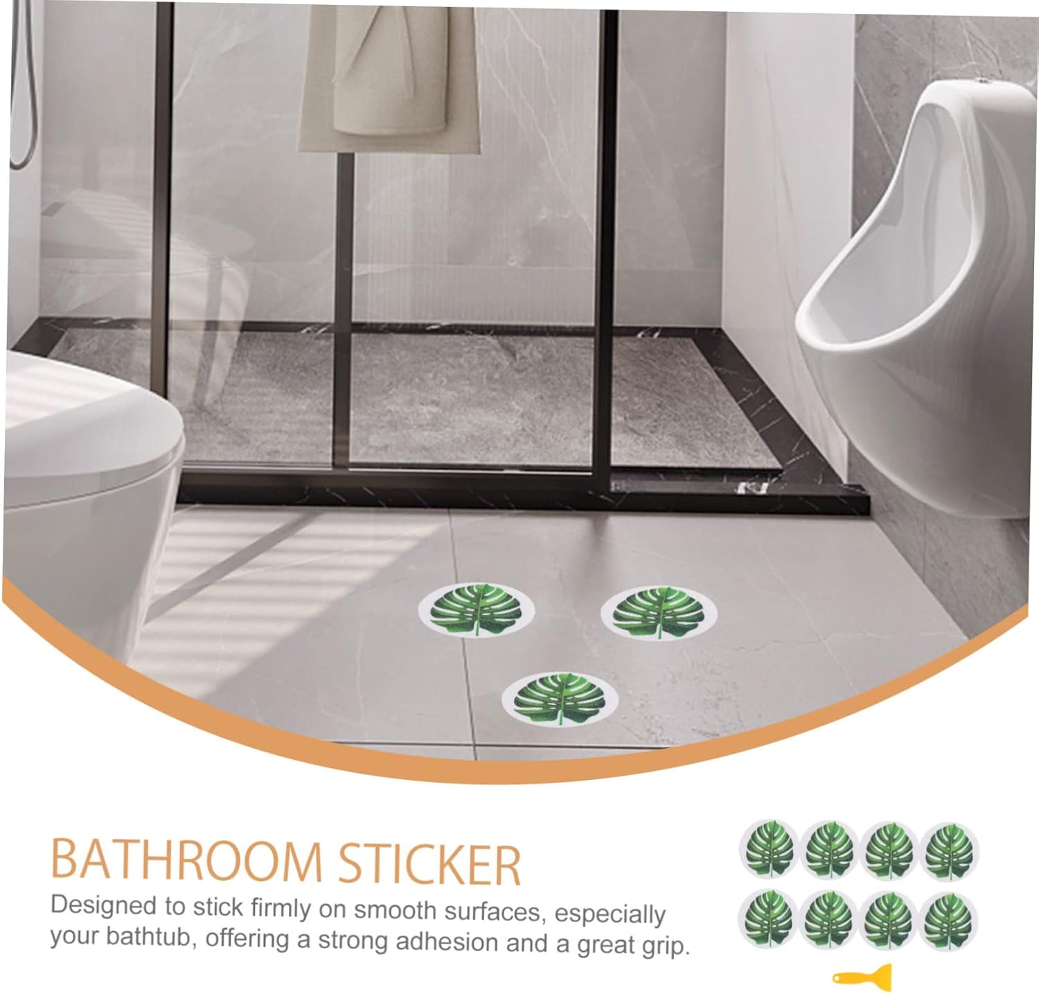 Adorable Leaf Slip Resistant Bathtub Stickers - Ideal for the Bathroom