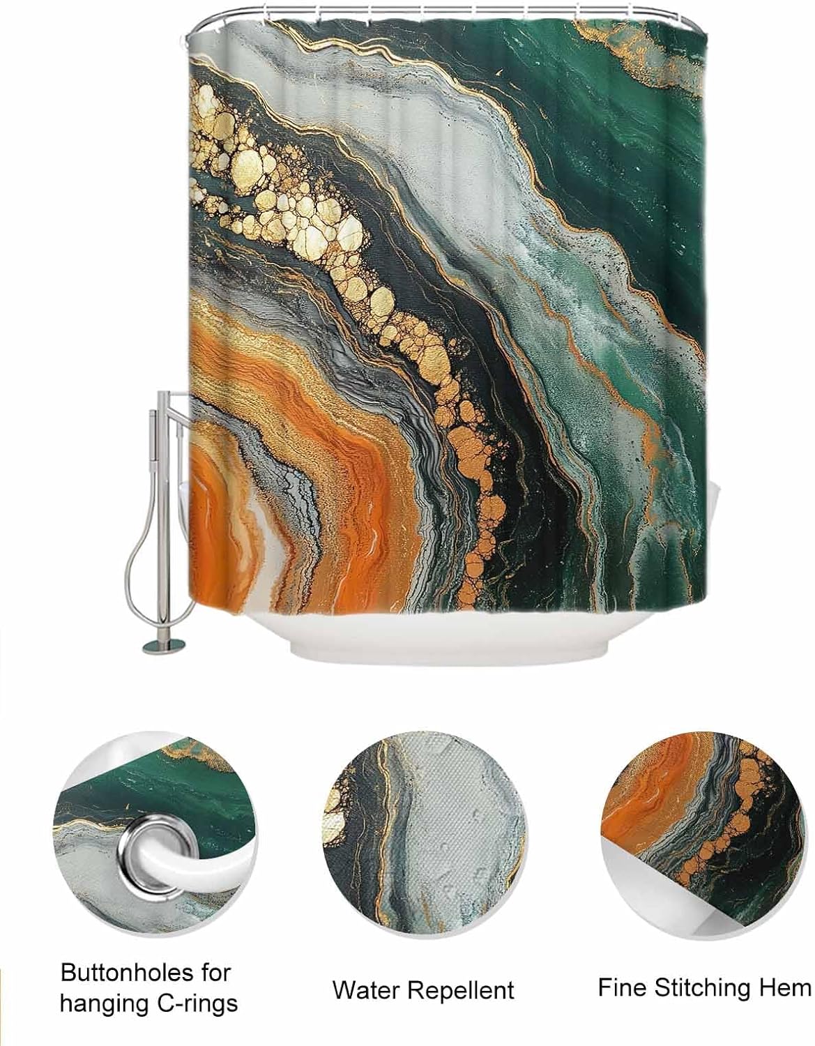 ZFUNCING - Quick Installation Waterproof Modern Shower Organizer for Bathrooms