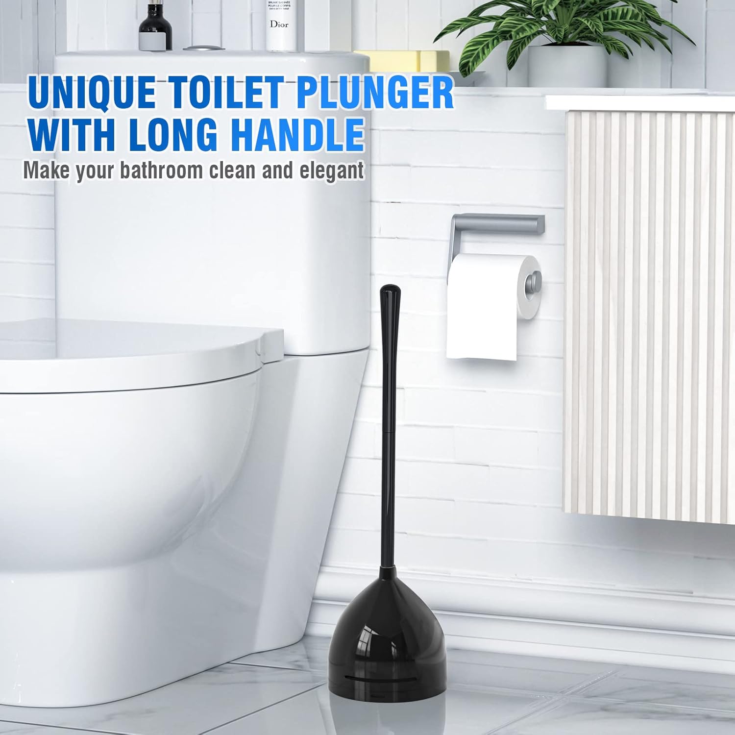 Low-Maintenance Toilet Plunger Brush Set