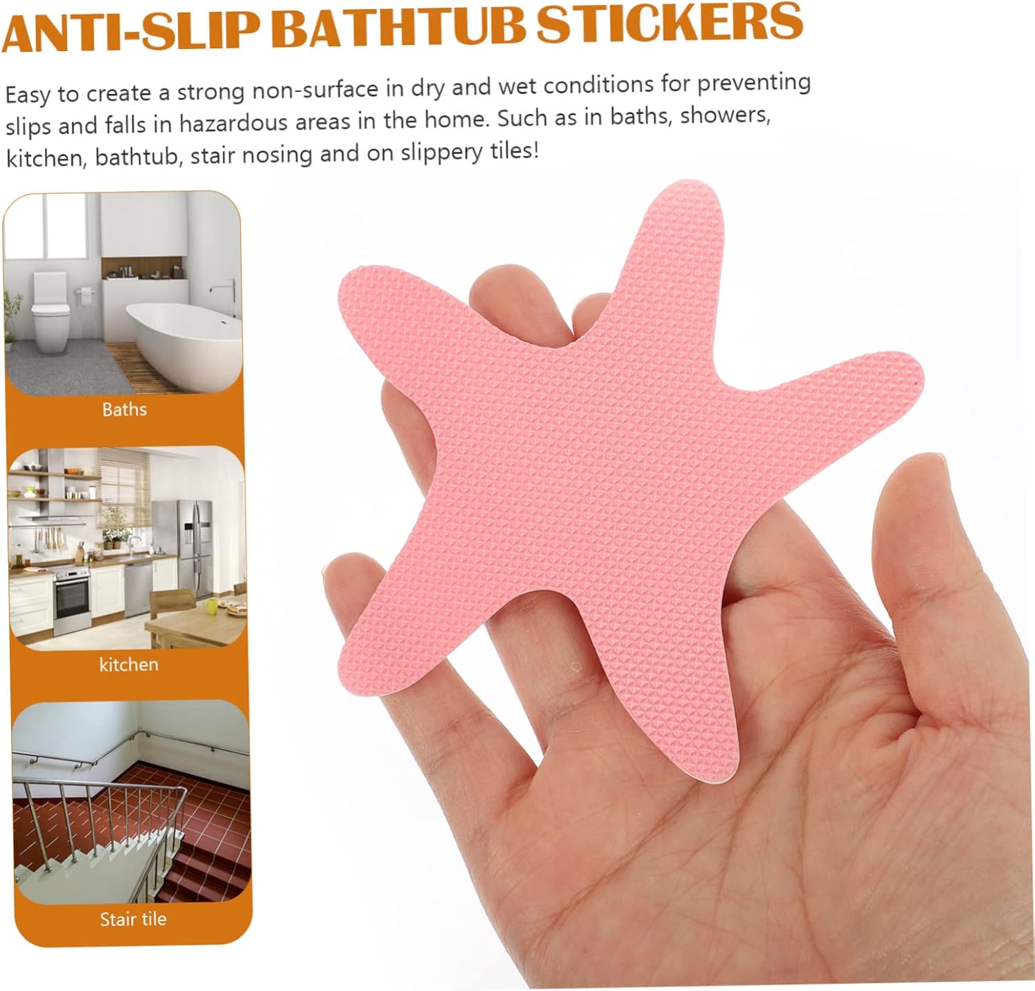 Anti-Slip Bath Stickers for Kids 24 pieces