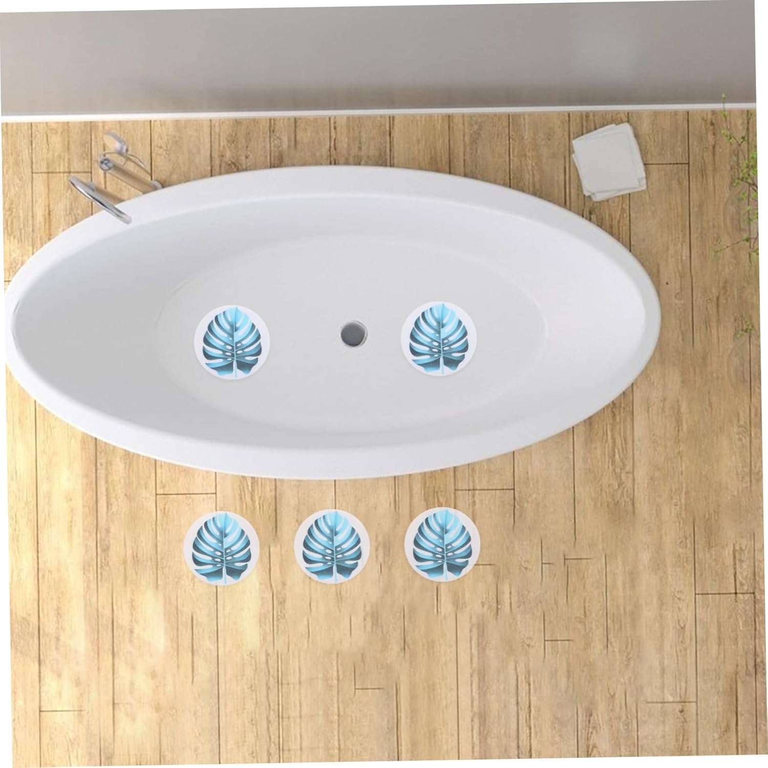 Anti-Slip Bath Stickers with Leaf Patterns for Safety