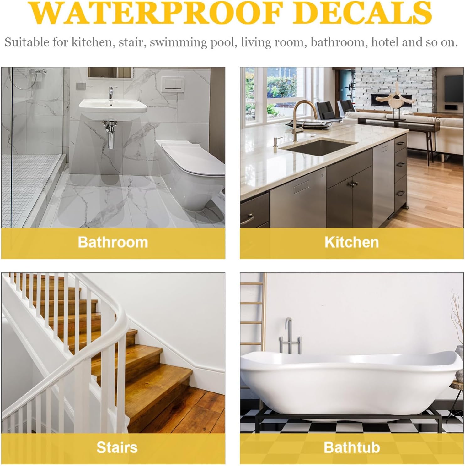 12-Piece Nonslip Bathtub Stickers Duck Shape Yellow Safety Anti-Slip
