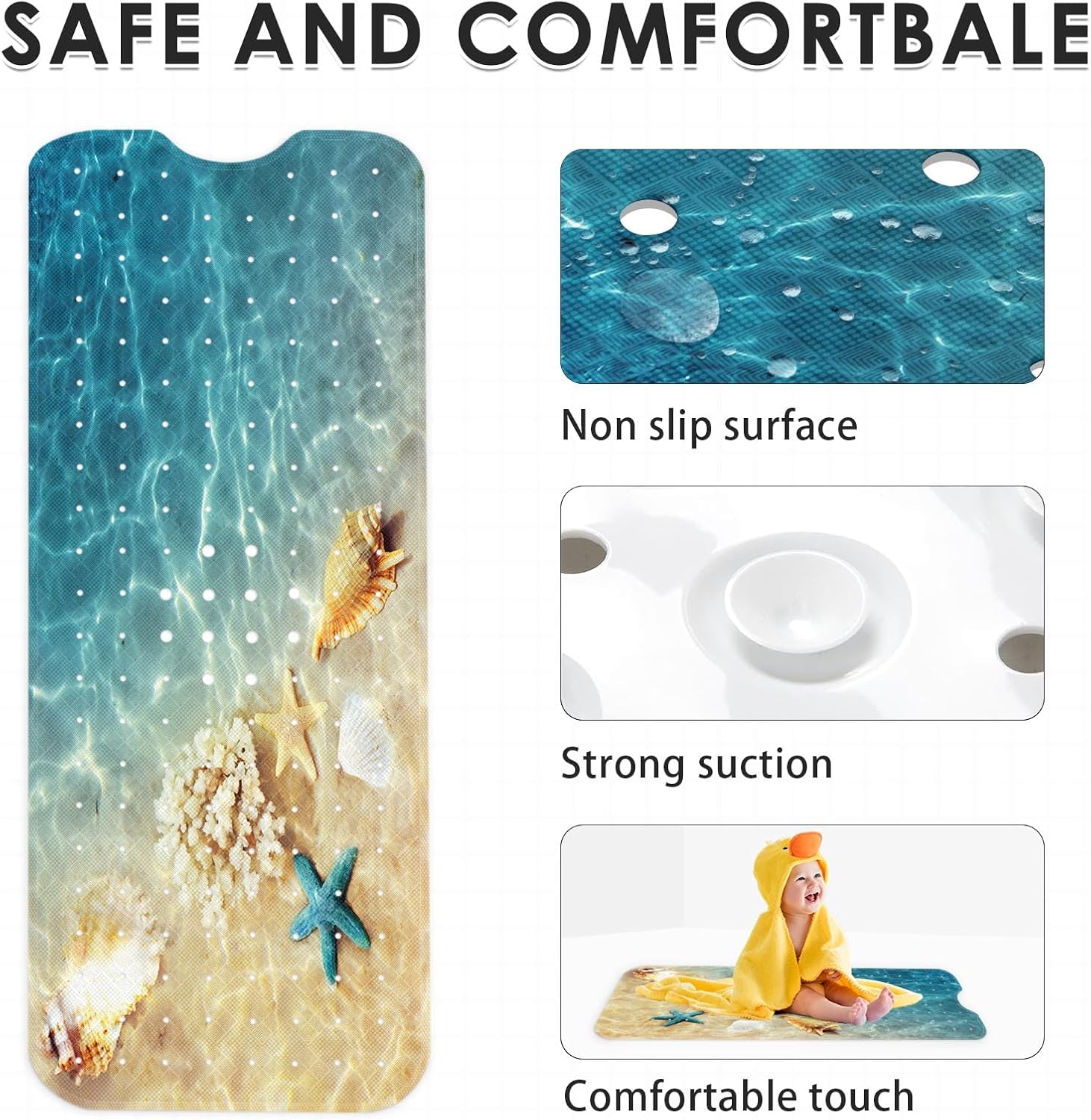 Seashell Summer Beach Bath Mat