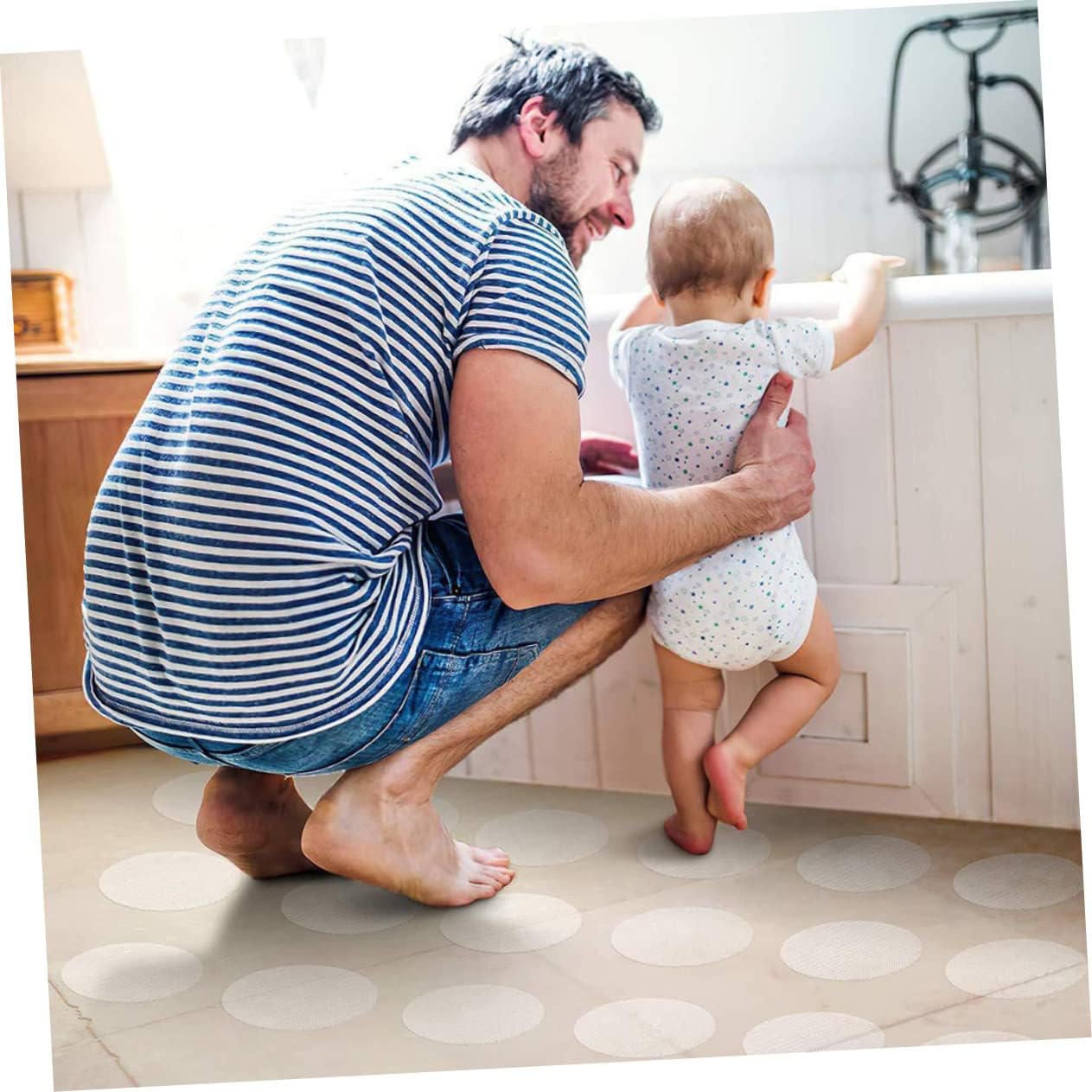 ULTECHNOVO 1Set Non Slip Bathroom Stickers for Shower Bathtub Stairs