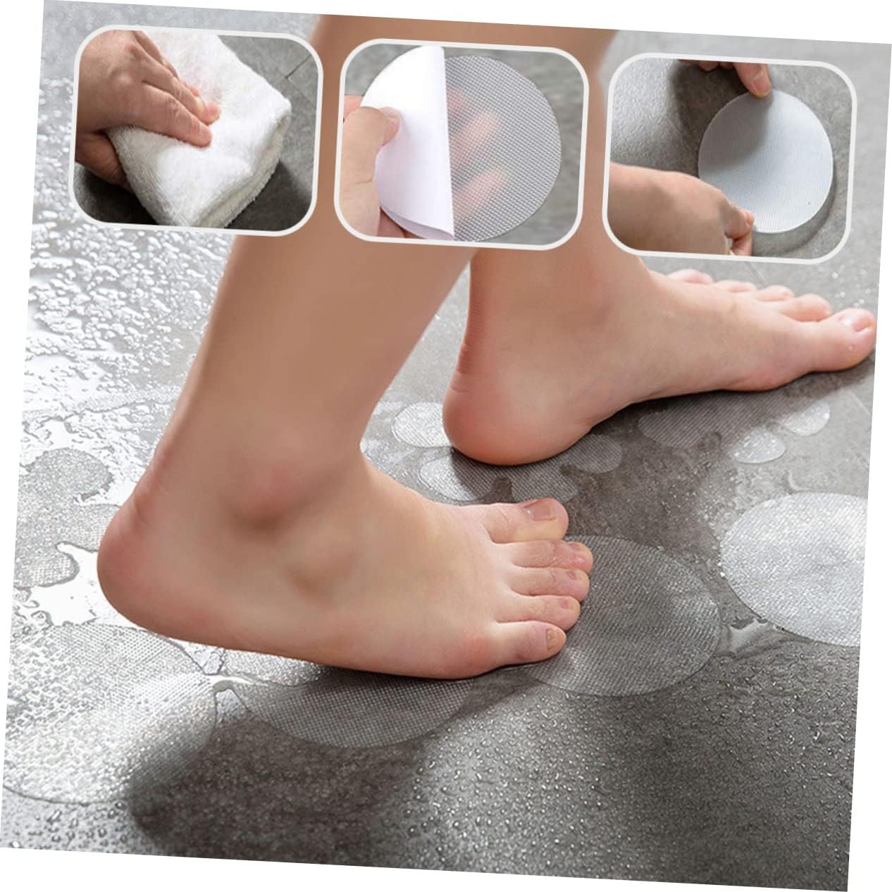 ULTECHNOVO 1Set Non Slip Bathroom Stickers for Shower Bathtub Stairs