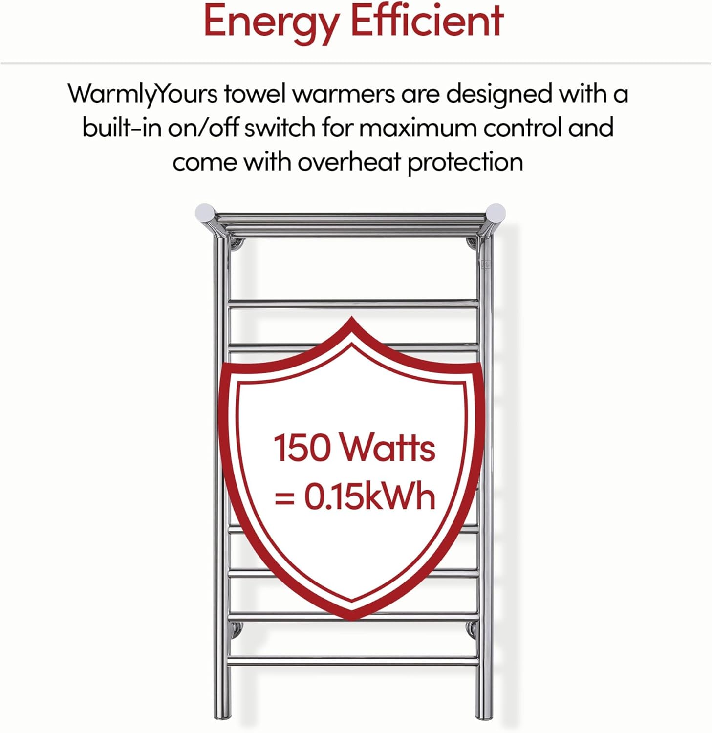 Sturdy Wall-Mounted Heated Towel Rack