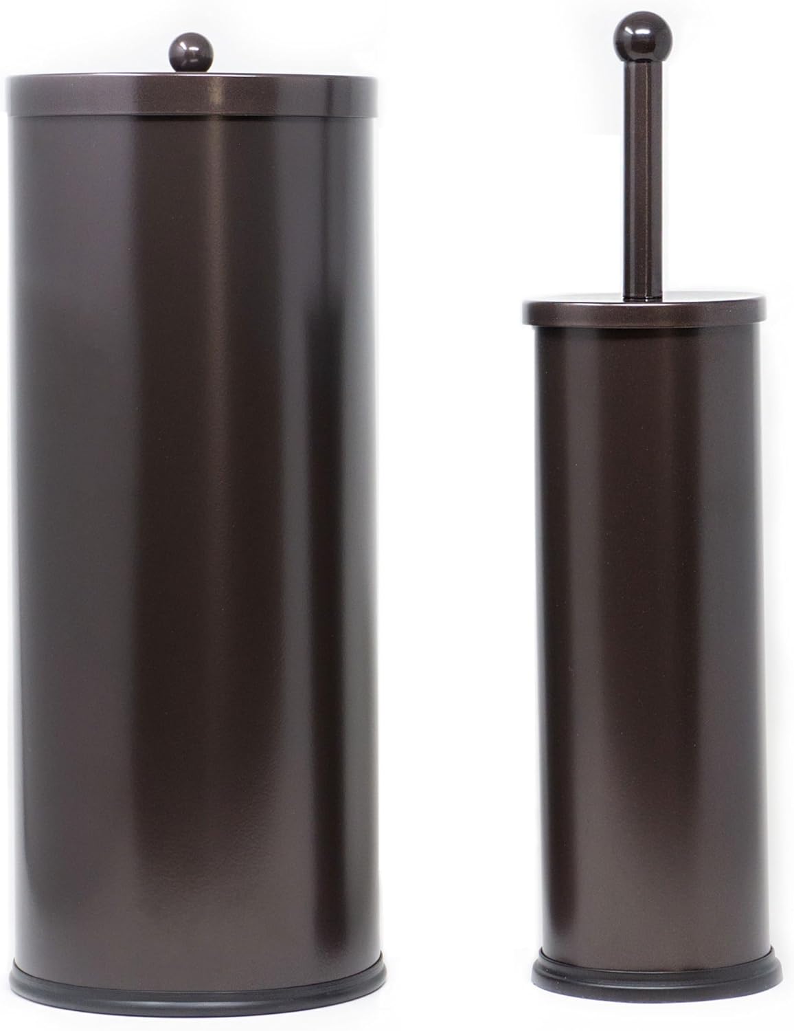 Stainless Steel Toilet Paper Canister Set Bronze