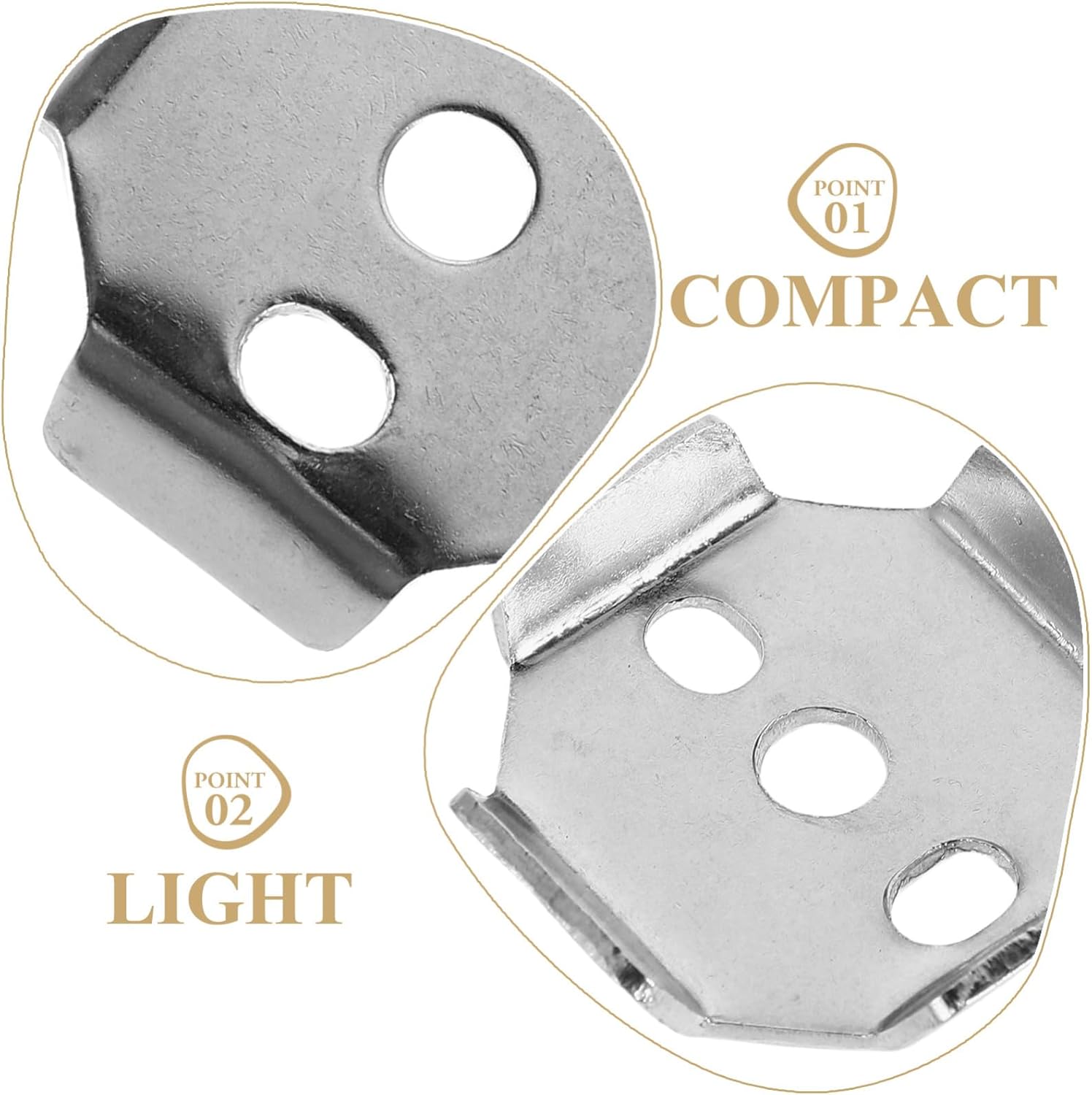 Amosfun 2-Piece Mounting Bracket for Bath Towel Rack and Toilet Holder
