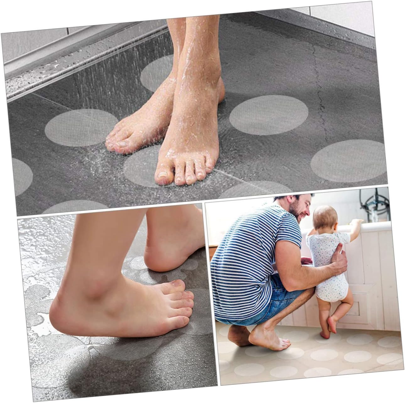 Luxshiny Non-Slip Bathtub Sticker Set Safety Solution for Bathrooms