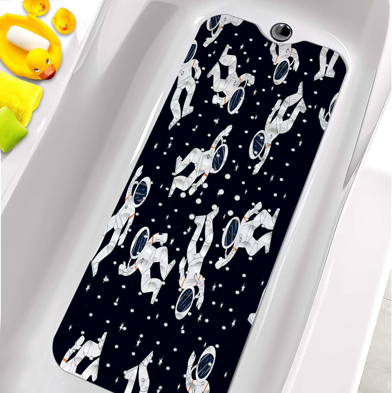 KINUUIS Kids Bath Mat with Suction Cups