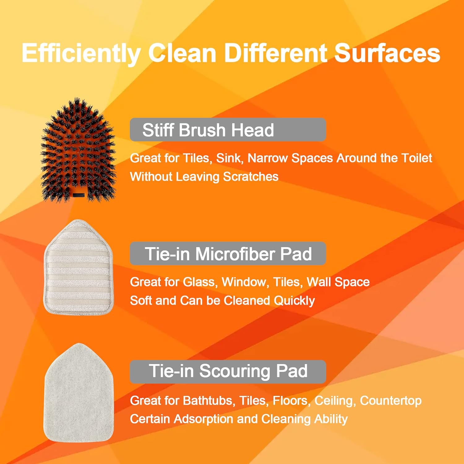 Scrub Brush with 56 Long Handle Multifunctional Tile and Tub Scrubber