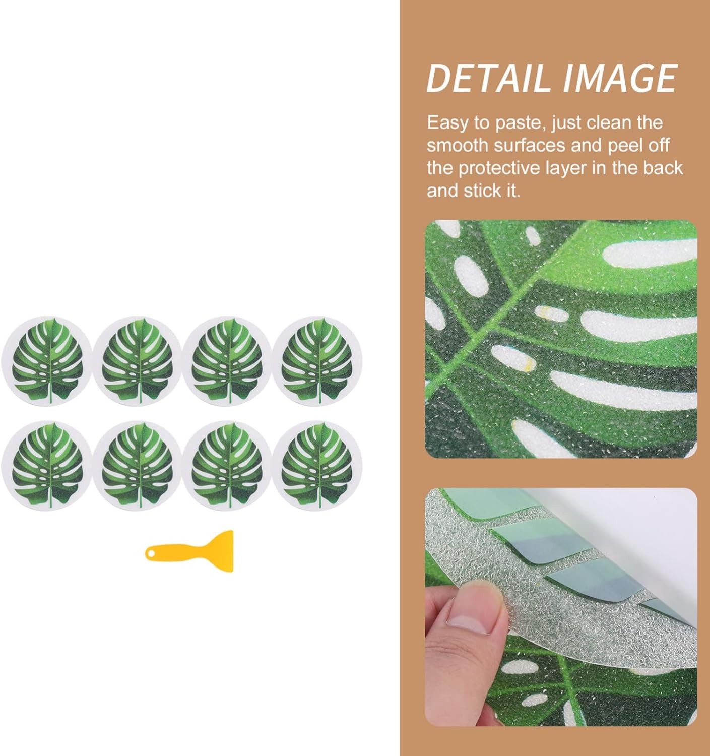 LIFKOME Leaf Shape Non-Slip Bath Tub Stickers