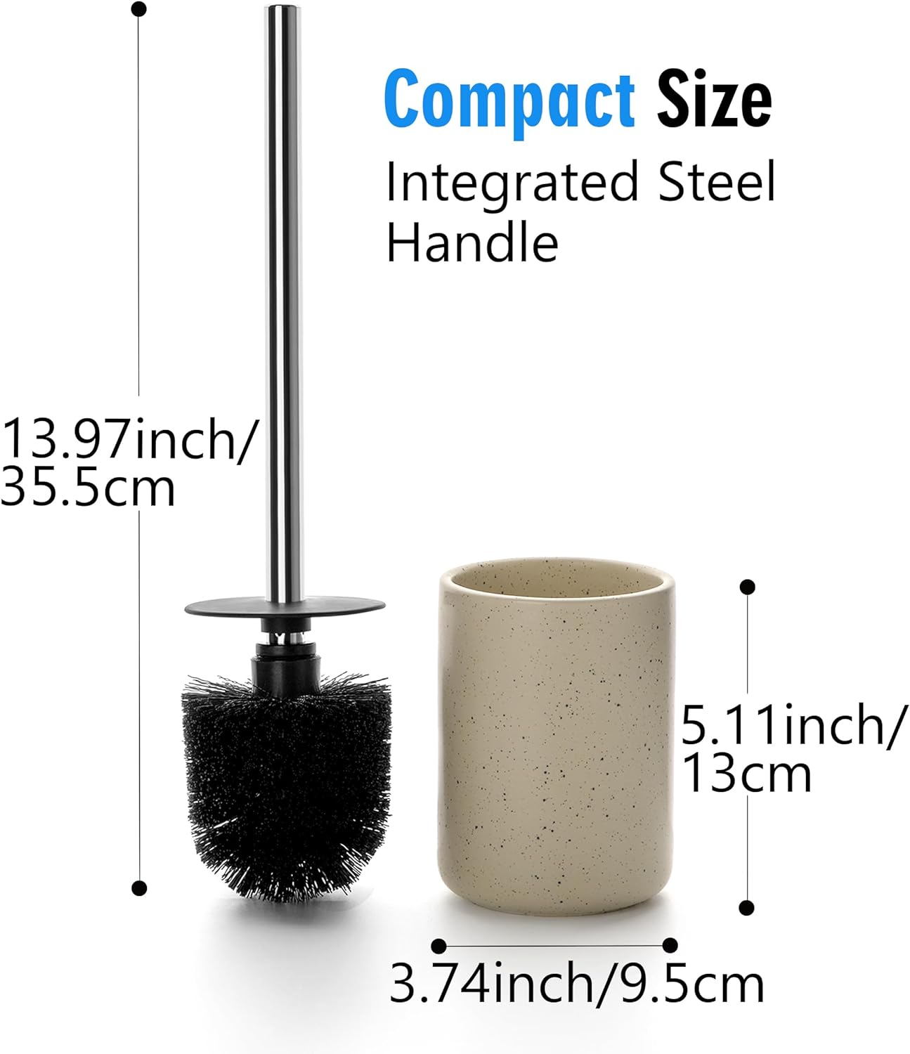 2 Pack Toilet Bowl Cleaning Brush Set