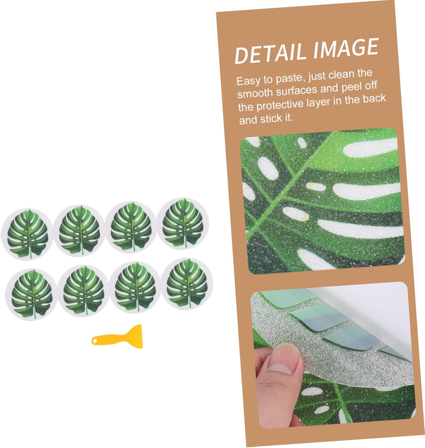 Adorable Leaf Slip bathtub decal
