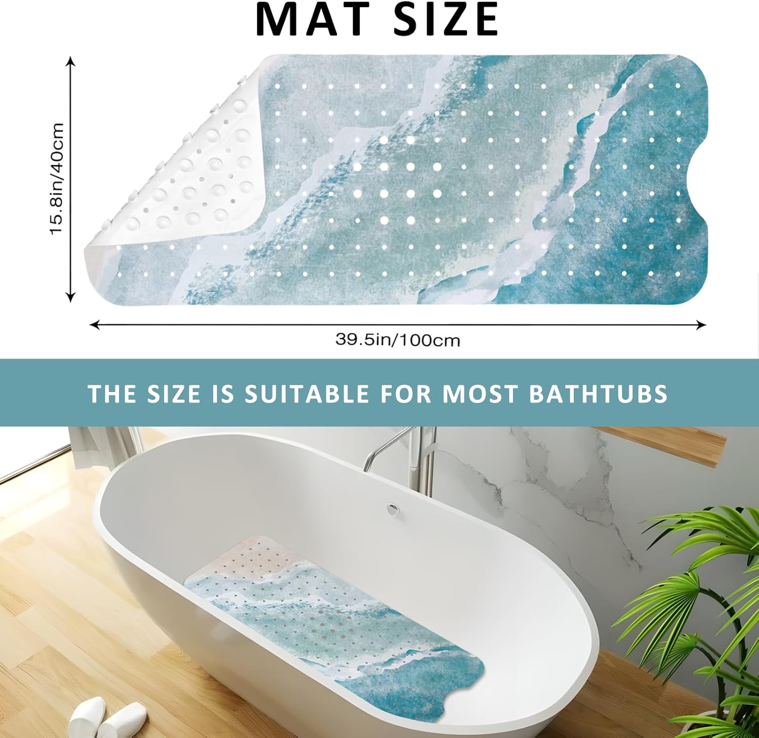 Beach Bathtub Mat for Kids Safe Fun