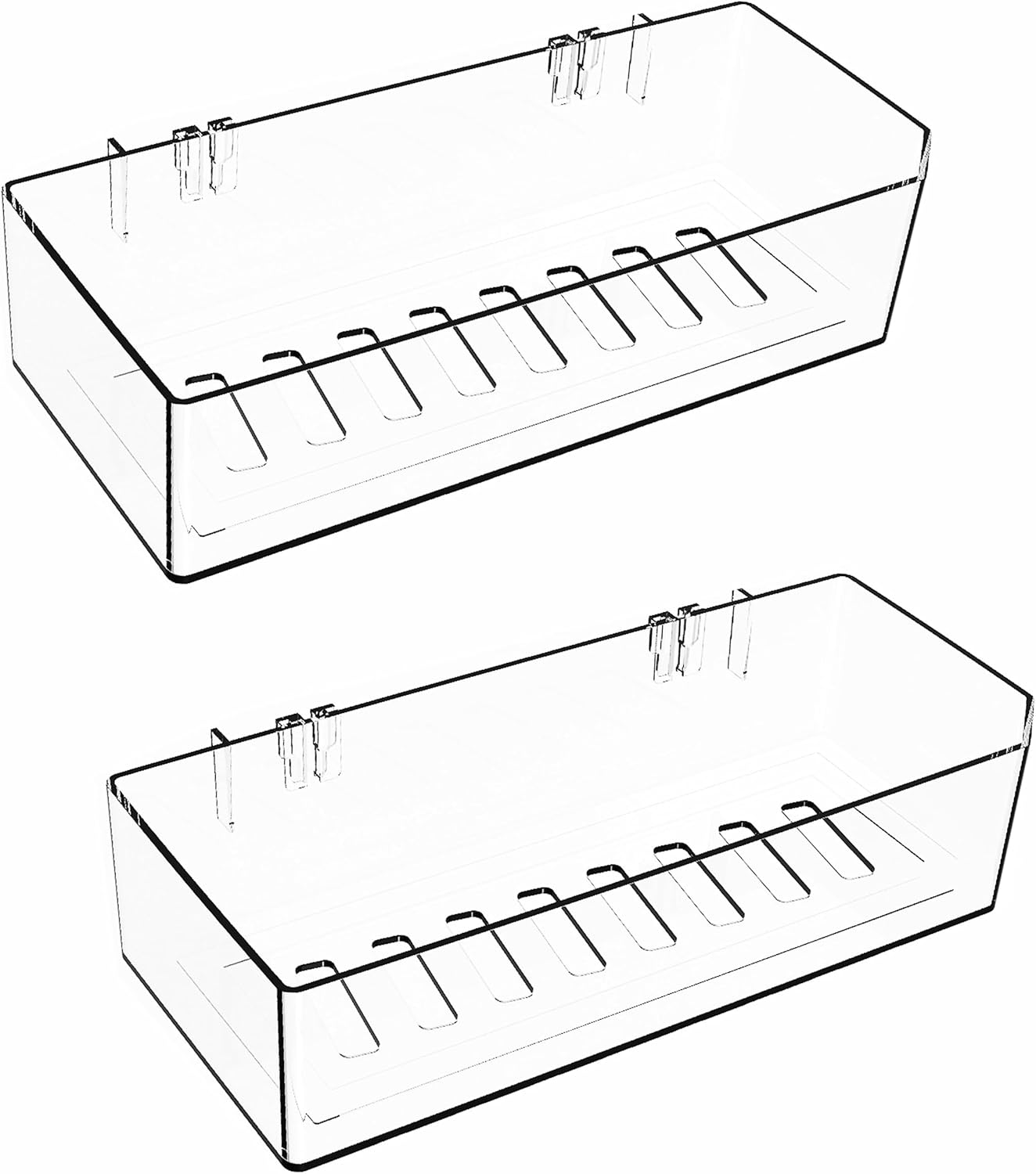 CQ Acrylic 2-Pack Bath Organizer
