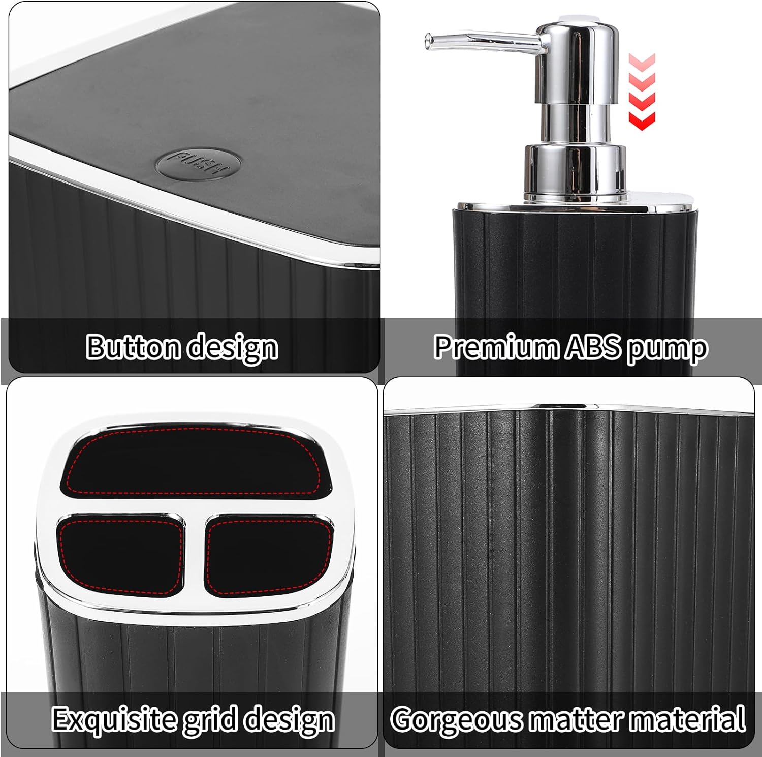 XLHOMO 10 Piece Bathroom Accessory Set