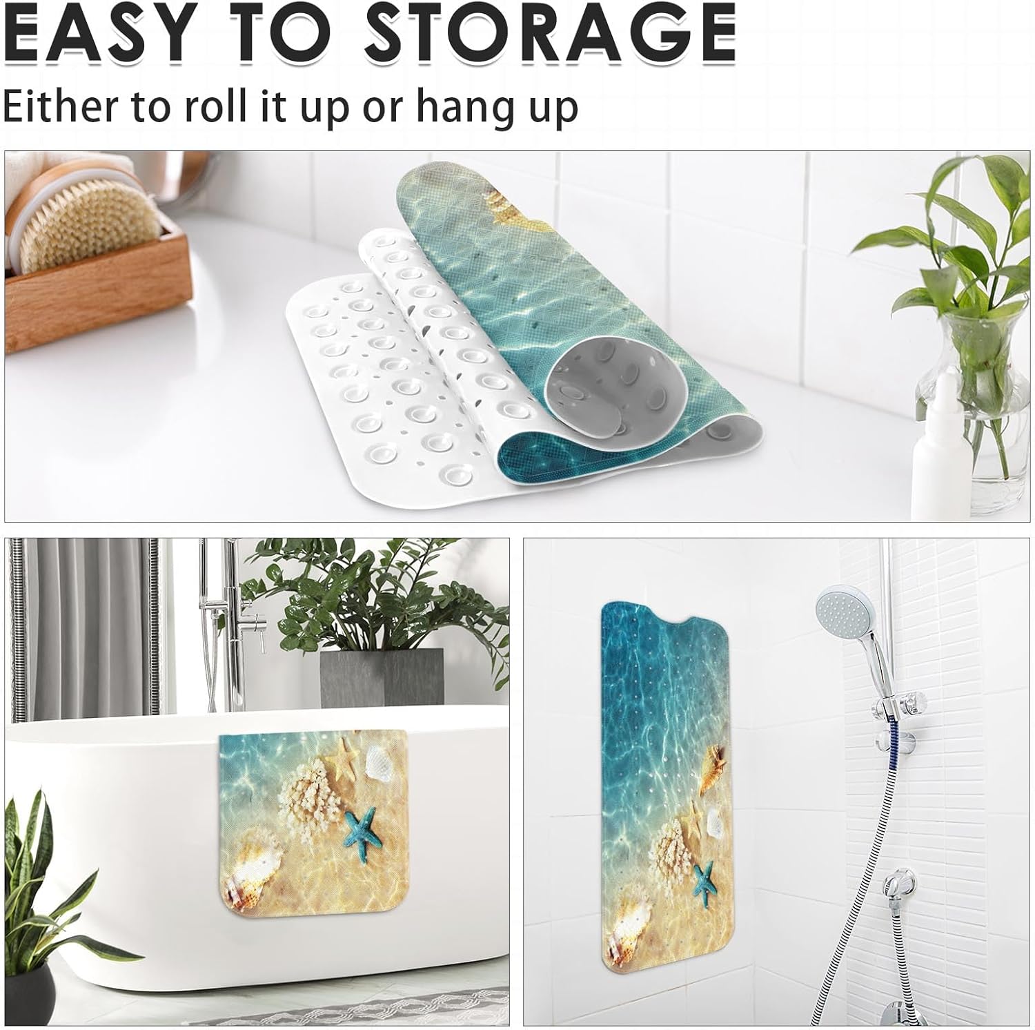 Seashell Summer Beach Bath Mat