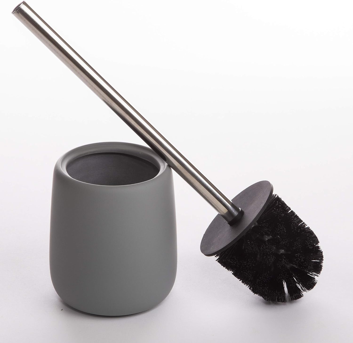 BINO Toilet Brush with Holder Light Grey