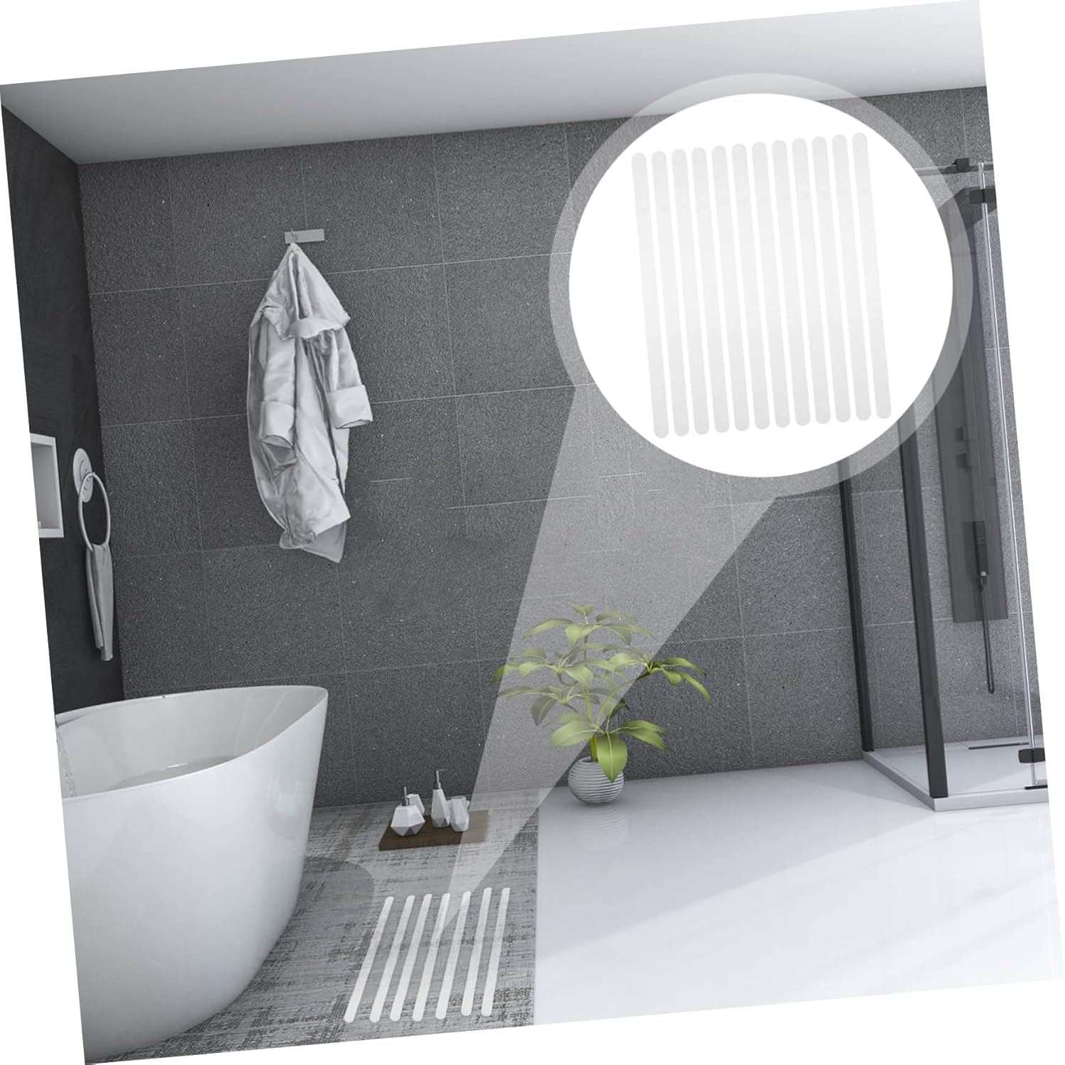BUGUUYO12-Piece Non-Bathtub Skid Floor Stickers for Bathroom Safety