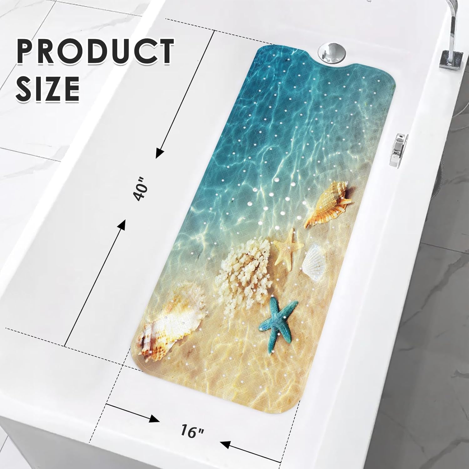 Seashell Summer Beach Bath Mat