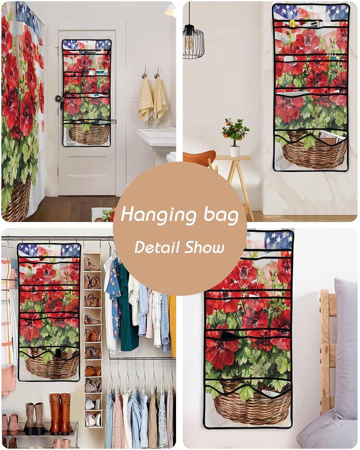 Elegant Independence Day Red Showers Organizer