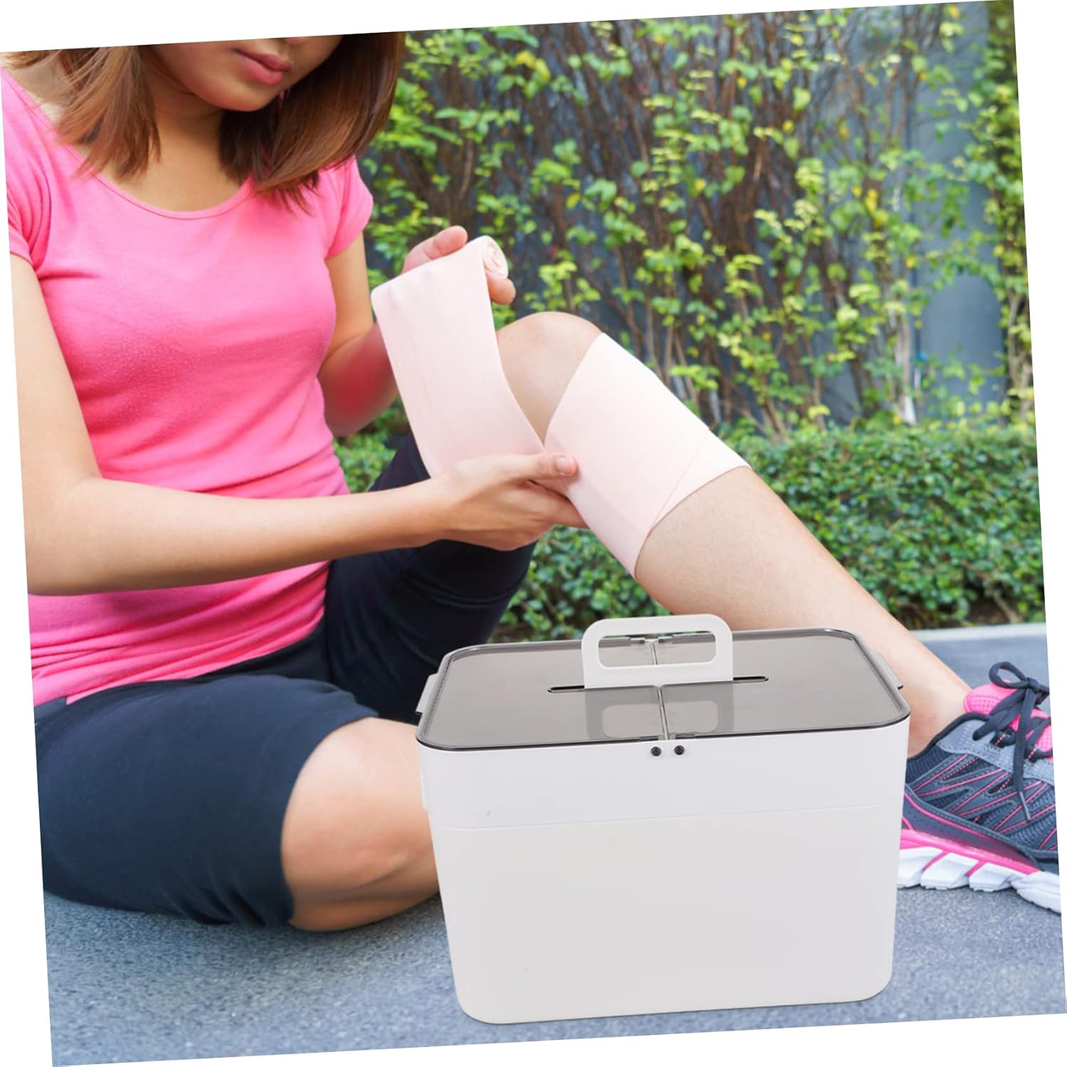 SAFIGLE Dual Medicine Organizer Box