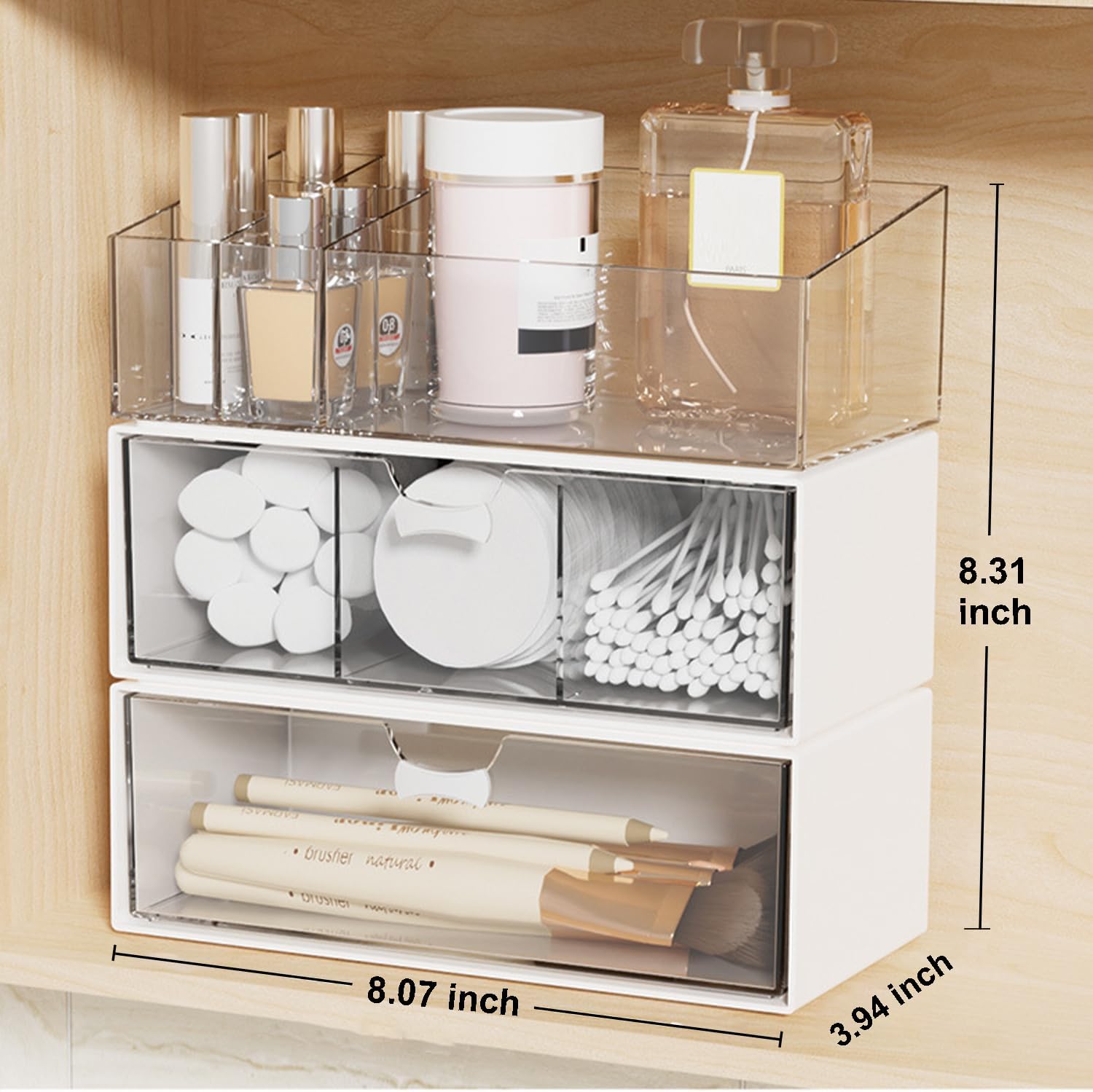 Stylized 3-Pack Organizer for Medicine Cabinets