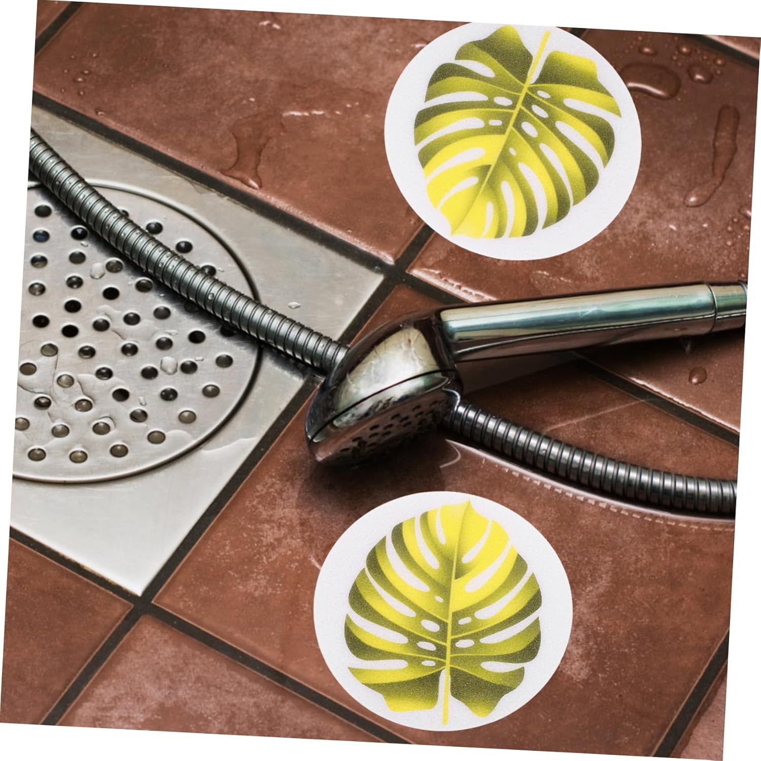 Non-Slip Bath Stickers with Leaf Design for Kids