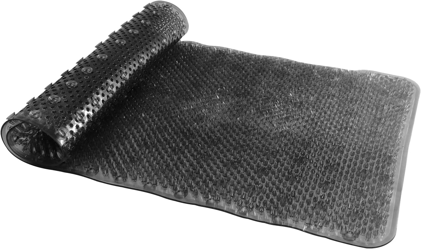 Anti-Slip Bath Mat with Suction Cups 30x16 Grey