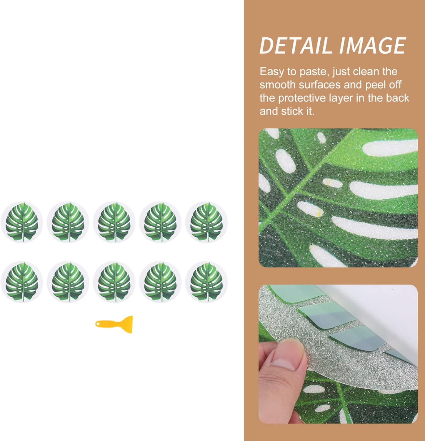 Zerodeko Peva Leaf Stickers - Safe for Bathrooms