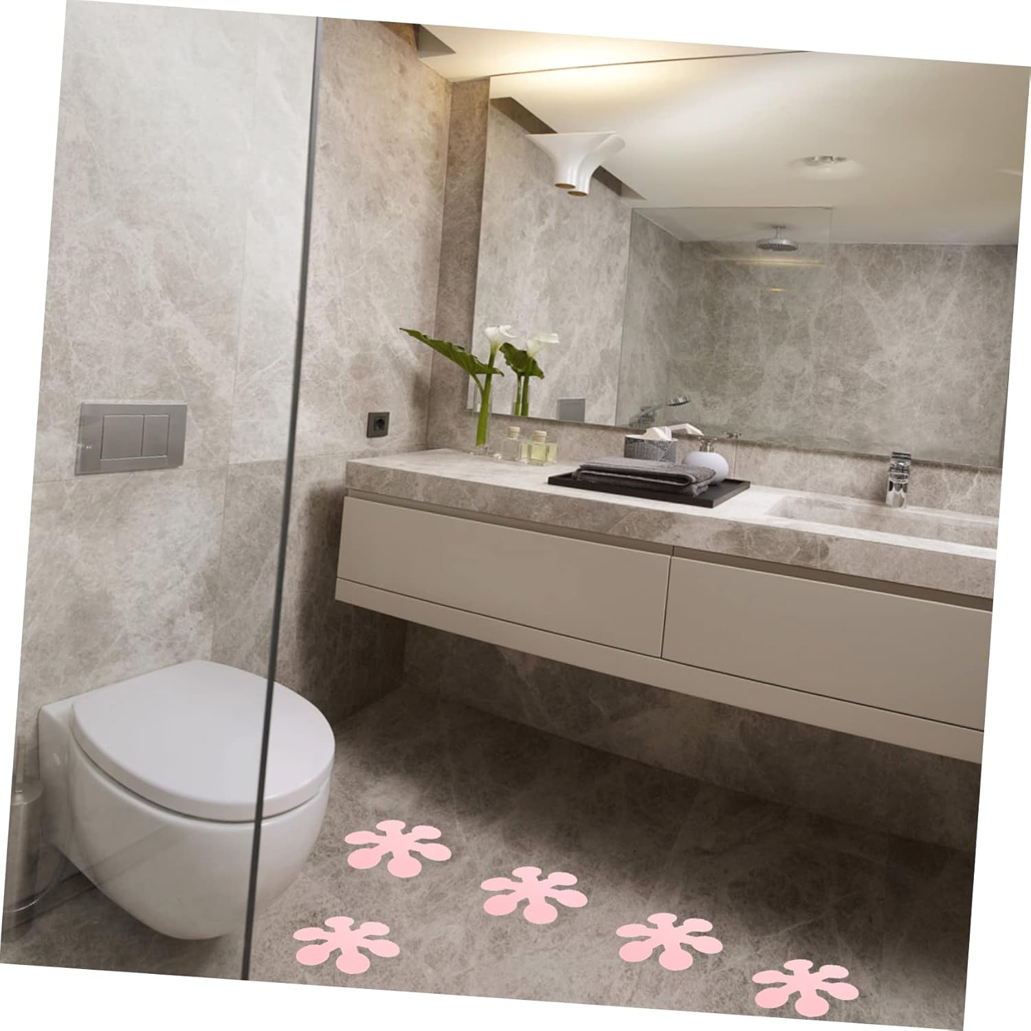 LIFKOME Bathtub Sticker Set Anti-Slip Snowflake Patterns for Safe Bathing