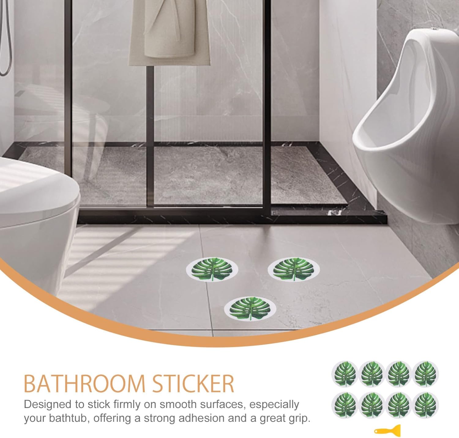 LIFKOME Leaf Shape Non-Slip Bath Tub Stickers