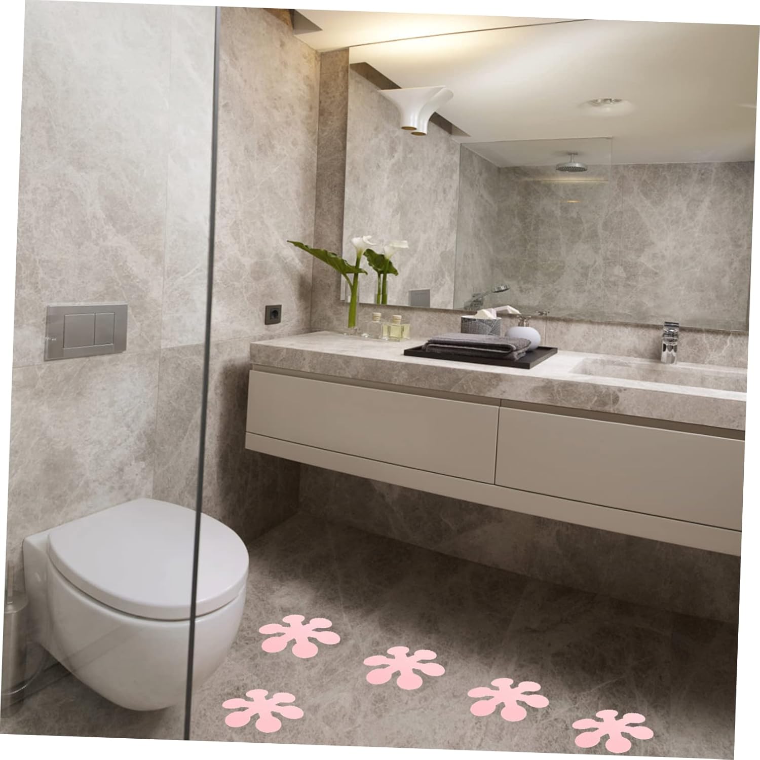 BEBEMOKO Non-Slip Shower Sticker Set for Bathrooms