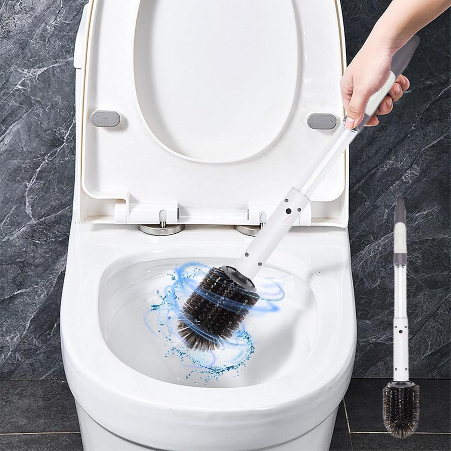 Wireless Electric Floor Brush for Toilets Bathrooms