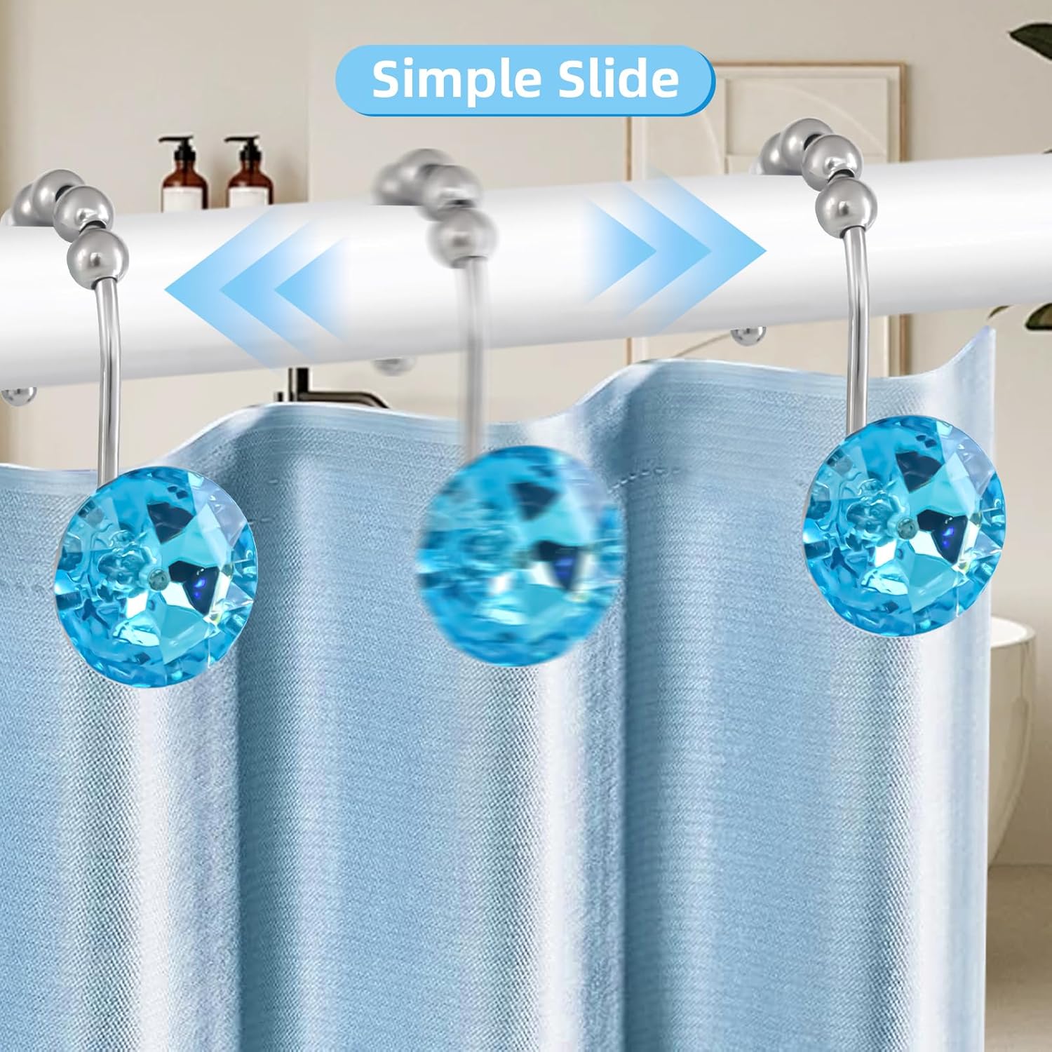 Luxury Teal Blue Crystal Hangers