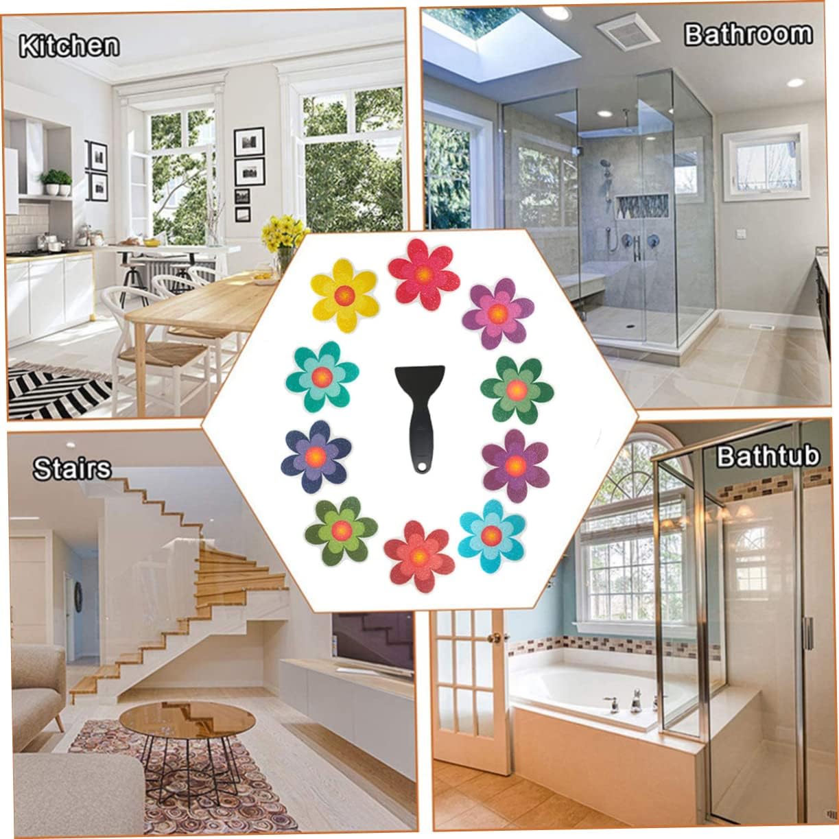 Elegant Non-Slip Sticker for Bathroom Safety