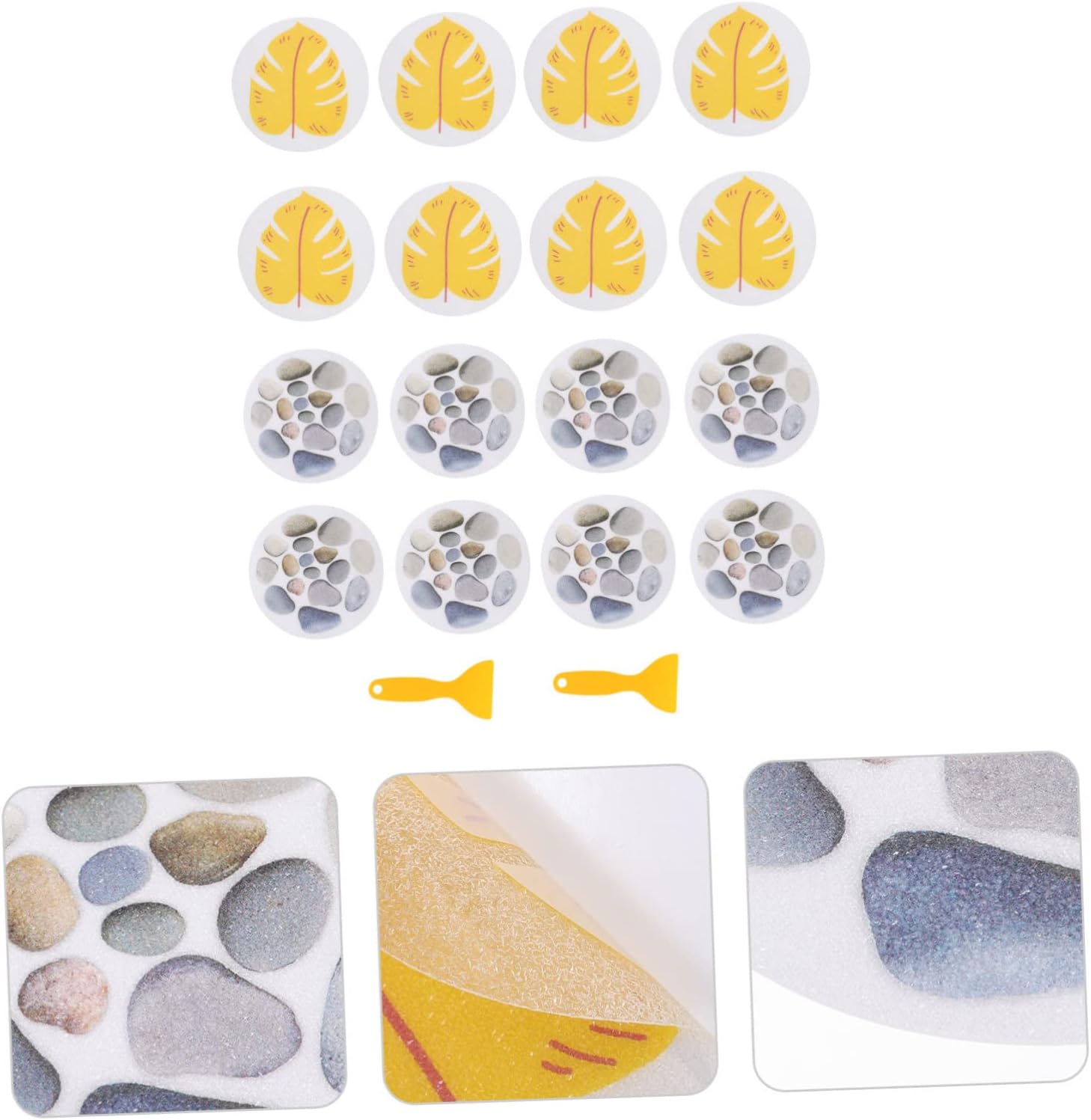 Sticker Set - Anti-Slip Bathroom Leaf Stickers for Safety and Fun
