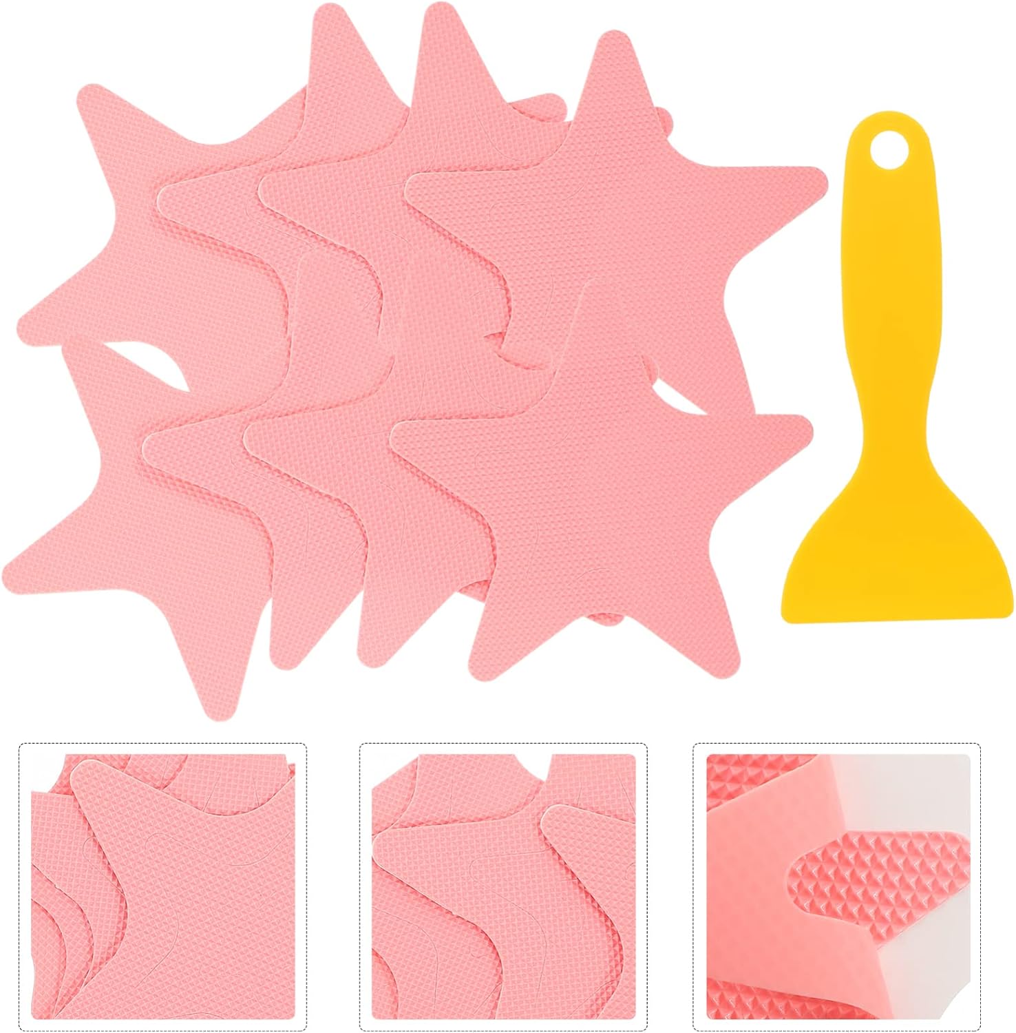 1 Set Non-Slip Bathtub Stickers Star Shape Safety Decals for Bathroom