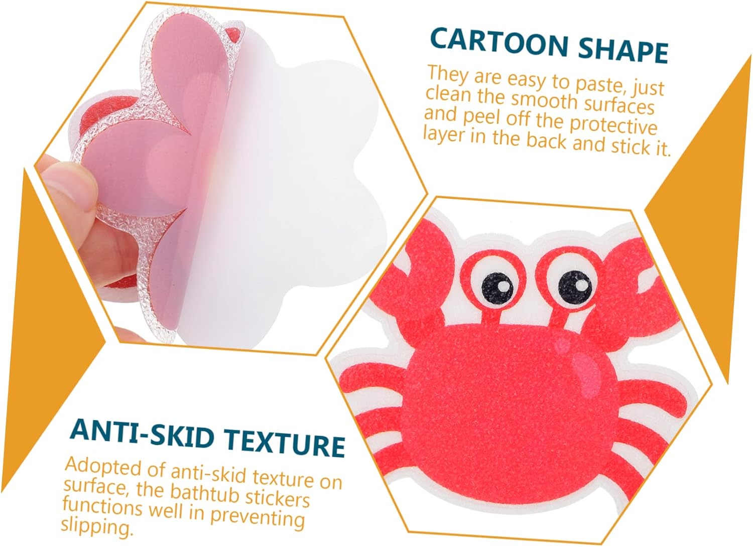 Garneck 2 Sets Bath Non-Slip Stickers