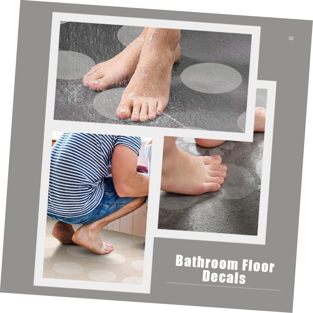 ULTECHNOVO 1Set Non Slip Bathroom Stickers for Shower Bathtub Stairs