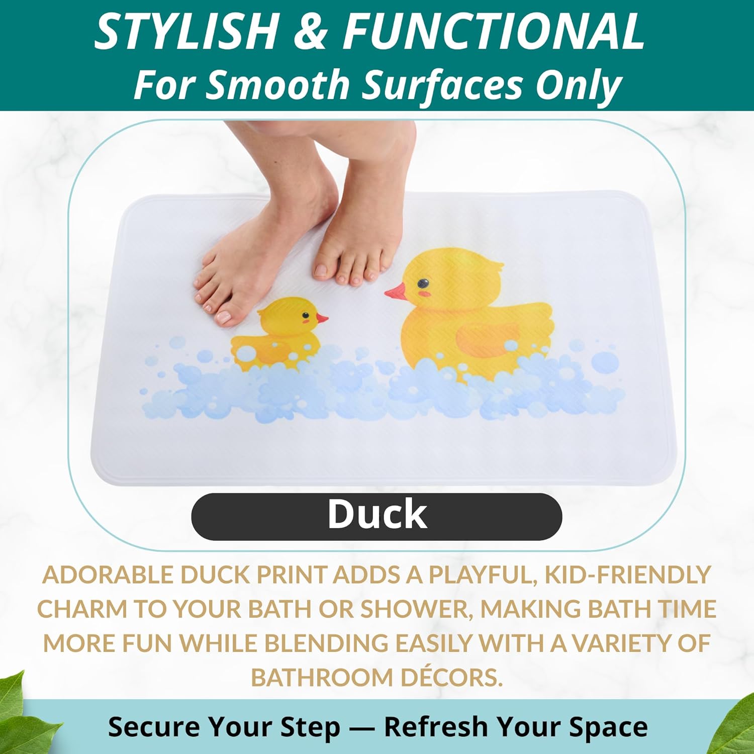 ENKOSI Non-Slip Bath Mat Safe bathtub use for kids